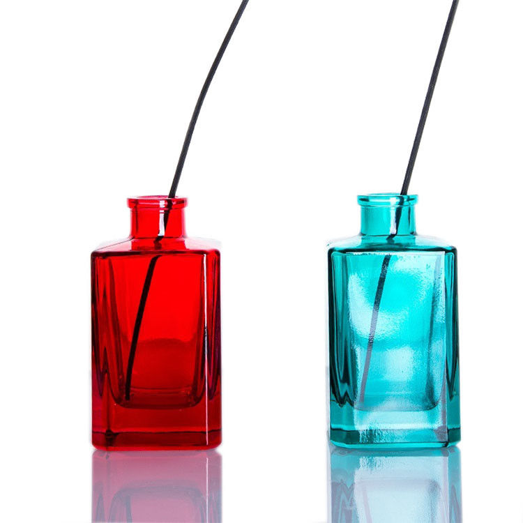 Glas-Luxusflasche des leeres Quadrat-farbige Diffusor-250ml